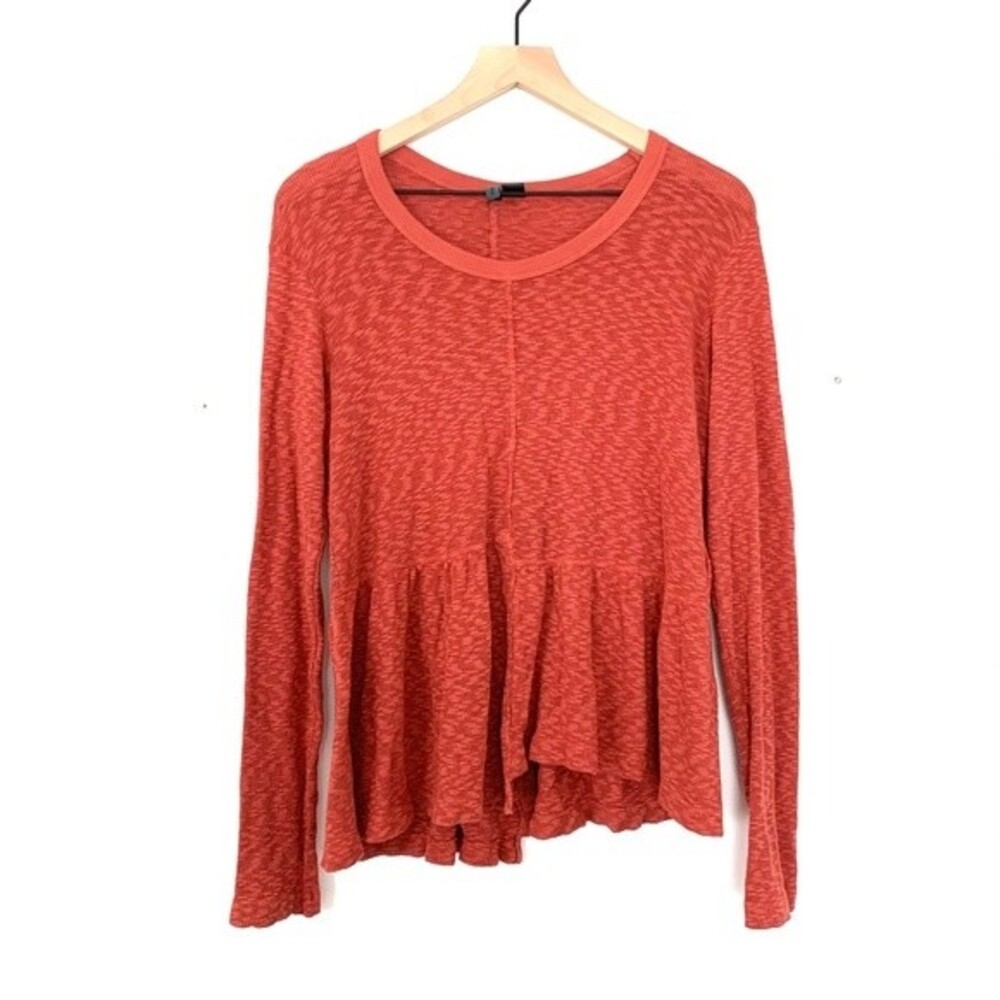 Anthropologie Left of Center Slub Knit Long Sleeve Lightweight Sweater